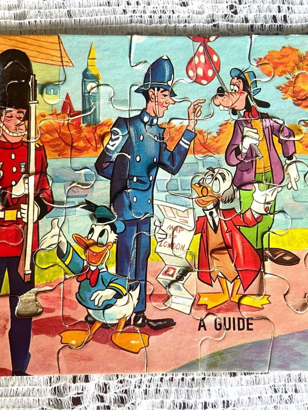 Vintage 1961 Bantam Pocket Jaymar Walt Disney Character Picture Puzzle